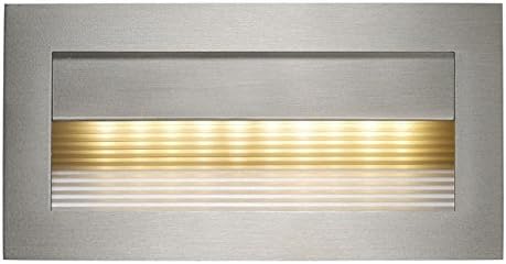 SLV Lighting 1152062W Downunder RCL 101 Recessed Wall Lamp 3200K, Brushed Stainless Steel Finish