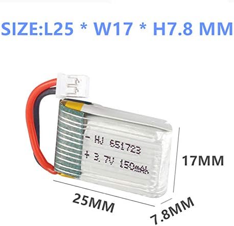 Miniatura 3 de Batería Lipo de 3.7V 150mAh para JJRC H36 Eachine E010 E011 GoolRC T36 RC Quadcopter 5 Pack con cargador de batería 5 en 1