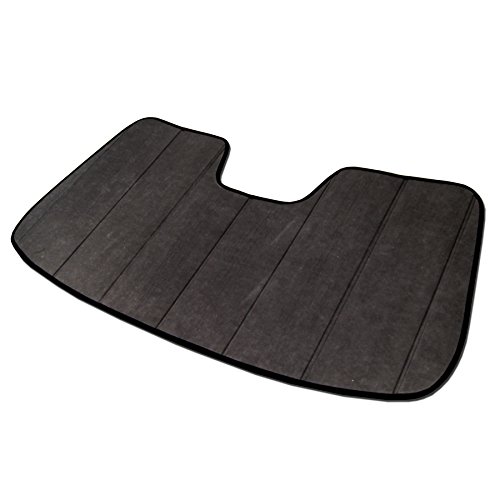 Image of Front Car Windshield Sun Shade Compatible with 2014-2019 BMW 3-Series GT F34 | Custom Fit Visor Accordion Fold Style Sun Protector | Silver & Grey 1-pc Set | SS-021