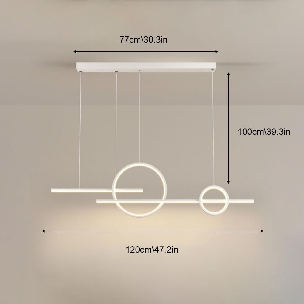 Lampada a Sospensione lineare a LED per Isola Cucina, lampadario Moderno, Lampada da soffitto, Illuminazione Geometrica a Sospensione, luci per Tavolo da Pranzo, lampadari per sogg