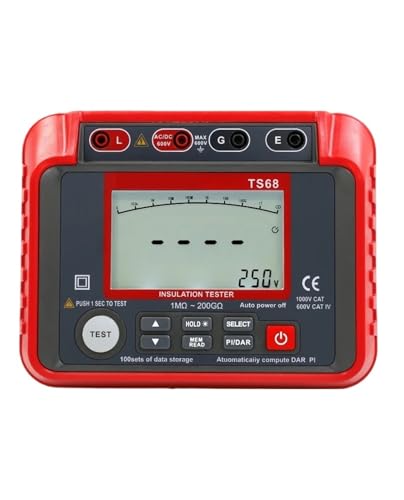 Resistance Meters, The Insulation Resistance Tester TS68 High-Precision Digital Megohmmeter 500V 2500V Intelligent Handheld Resistance Meter(TS68 2500V)