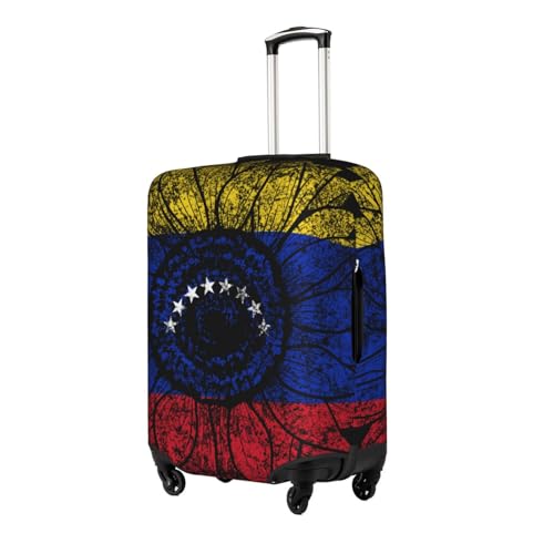Travel Luggage Cover Vintage Sunflower Venezuela Venezuelans Flag Fashion Washable Baggage Suitcase Protector Fit For Luggage Large2