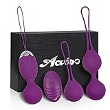 Acvioo Rose Kegel Balls Exercise Weights for Women, Remote Control Soft for Tightening, Doctor Recommended Bladder Control & Pelvic Floor Exercises for Beginners & Advanced (Purple)