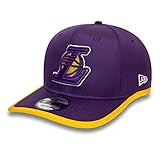 lakers snapback adidas Stylische lilafarbene Basecap mit gelber Outline | Lakers-Logo in 3D auf der Front gestickt | Label mit Lakers-Logo am Snapback-Verschluss | New Era Flag links an der Kappe