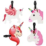 Kids Luggage Tags Unicorn Horse Name ID Labels Suitcase Baggage Backpack Tag
