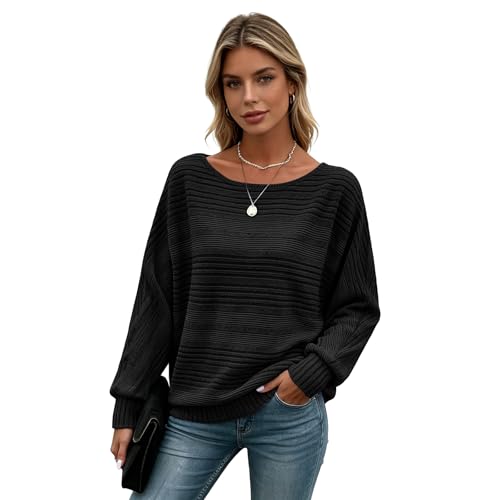 Image of Women's Batwing Tunic Tops, Long Sleeve Shirts Blouses, Business Casual Sweater for Office Work