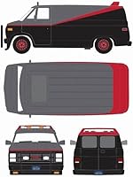 Vista 3 de Greenlight 1:24 Hollywood - The A-Team - 1983 GMC Vandura,colors may vary