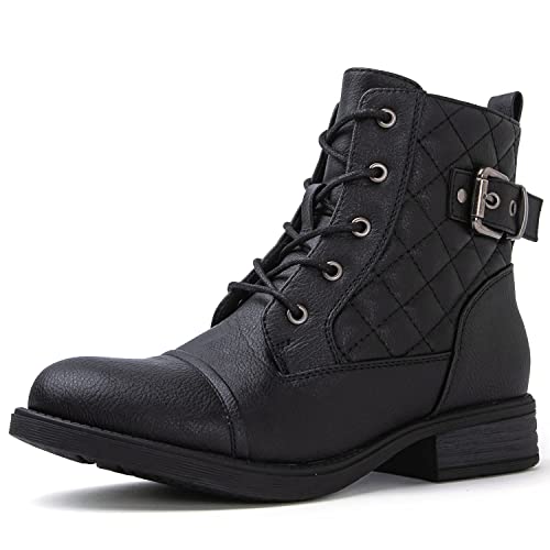 GLOBALWIN Women's Combat Boots Ankle Booties Fashion Comfortable Boots For Women