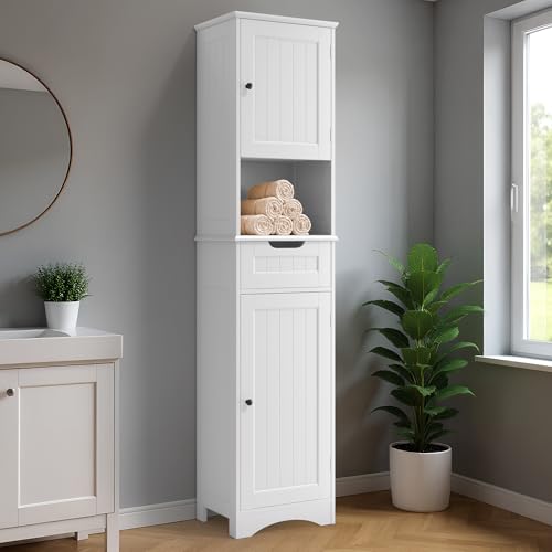 Blishom Badezimmerschrank, Hochschrank Badezimmer, Badschrank mit...