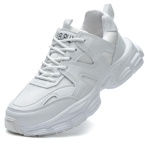 Image of Hogent Steel Toe Shoes for Women Men Wide Non Slip Composite Work Sneakers Indestructible Comfortable Safety Tennis Shoes Lightweight Breathable Construction Sneakers Puncture Proof Ergonomic Design