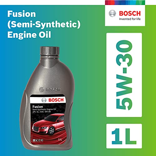 Image of Bosch Fusion API SL SAE 5W 30 Semi Synthetic Engine Oil for Passenger Cars (1 L) (Pack of 2)