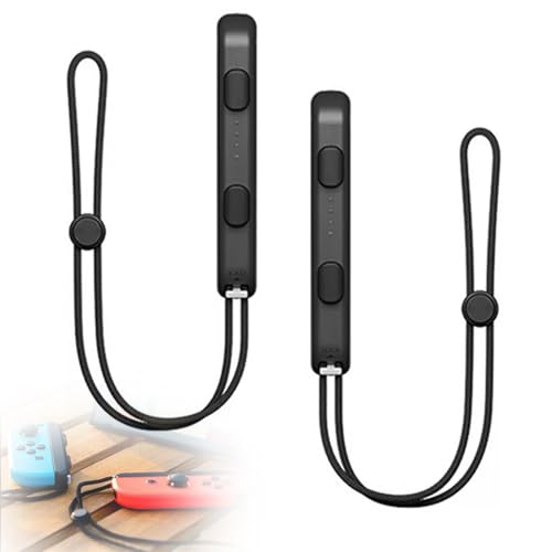 EsiFare リストストラップ 2個パック スイッチジョイコン用 Switch Joy-con用 ストラップ交換用 ゲームコンソール用 ストラップ 交換用パーツ ゲームパッドリストストラップ リストストラップ ブラック ストラップ用交換用アクセサリー コ