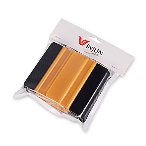 Winjun 10 Stück Golden Auto Rakel Filzrakel Handrakel Folienrakel Verkleberakel Kunststoffrakel Andrückrakel Kantenrakel für Autofolien Tönungsfolie Fensterfolien Lackschutzfolie