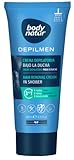 CREMA DEPILATORIA DUCHA. Body Natur Depilmen presenta una innovadora combinación de crema depilatoria que actúa mientras te duchas con un complejo energizante y retardador del crecimiento del vello