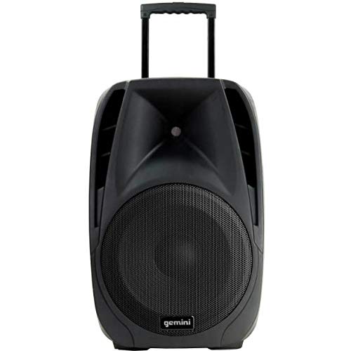 Gemini ES-12TOGO, Altoparlante a batteria con ruote, Microfoni senza filli, USB, Bluetooth, scheda SD, 600W di picco, 12 pollici