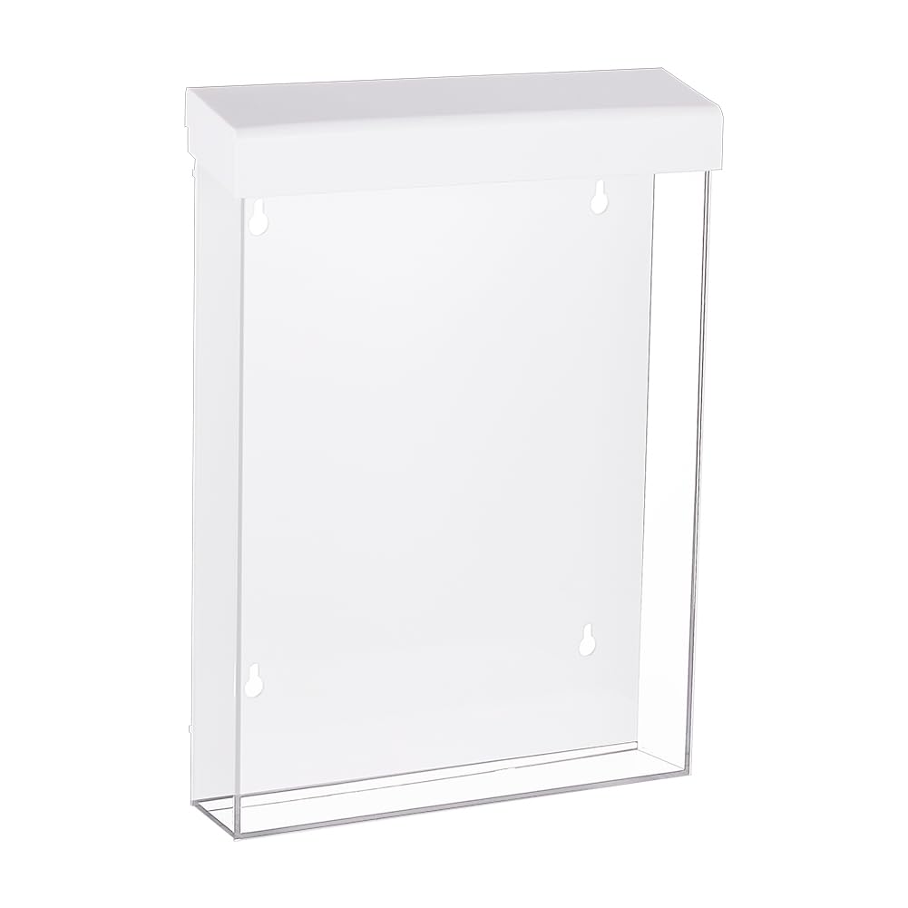 AHANDMAKER Clear Acrylic Brochure Holder Box Outdoor Waterproof Document Case with Lid Flyer Holder for Real Estate Sign Business Card Display Menu Rack Permit Box