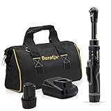 Durofix G12 Series 12V Li-ion Cordless 3/8” 60 ft-lbs. Extended Ratchet Wrench Tool Kit, 12V Cordless Ratchet Wrench, Variable Speed & LED Light (RW1216-32 - 2 Battery Pack)