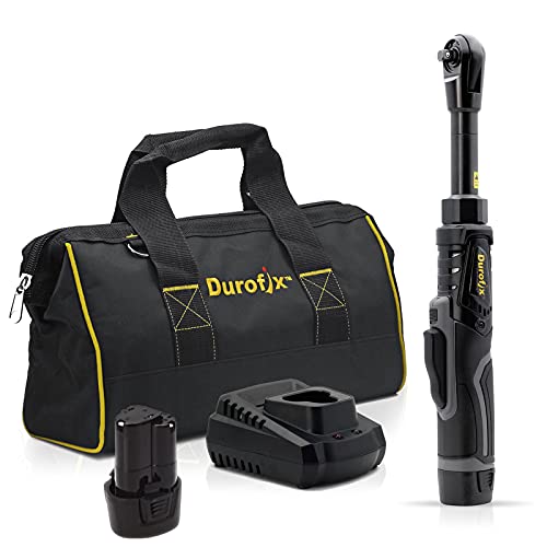 Durofix G12 Series 12V Li-ion Cordless 3/8” 60 ft-lbs. Extended Ratchet Wrench Tool Kit, 12V...
