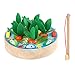 TOYANDONA Jeu de Pêche Magnétique en Bois Mémoire Montessori Tirer Carotte Jouet Puzzle Intellectuel Jouet pour Enfants en Bas Âge Parent-Enfant Casse-Tête Jouet