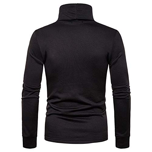 Men's Slim Fit Turtleneck Sweater Casual Knitted Pullover Solid Sweaters for Men Long Sleeve Thermal Sweater2