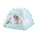BELOWSYALER Removable Foldable Pet Tent with Sheer Curtain Dogs Camping Teepee for Outdoor Tent Dogs Waterproof Skidproof Bottom