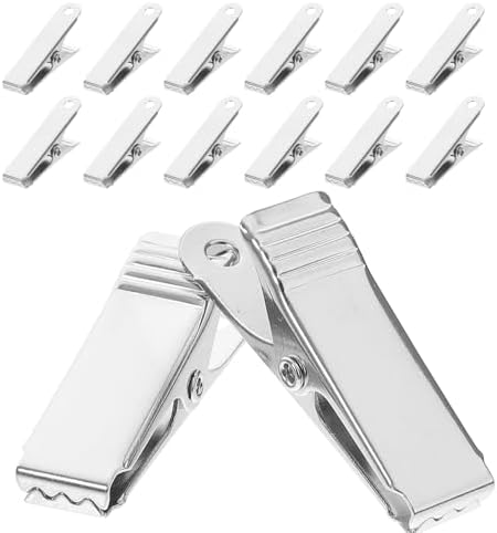 12-Pack Mini Alligator Clips - 0.7 Inch Small Metal Spring Clamps For Crafts & Organization