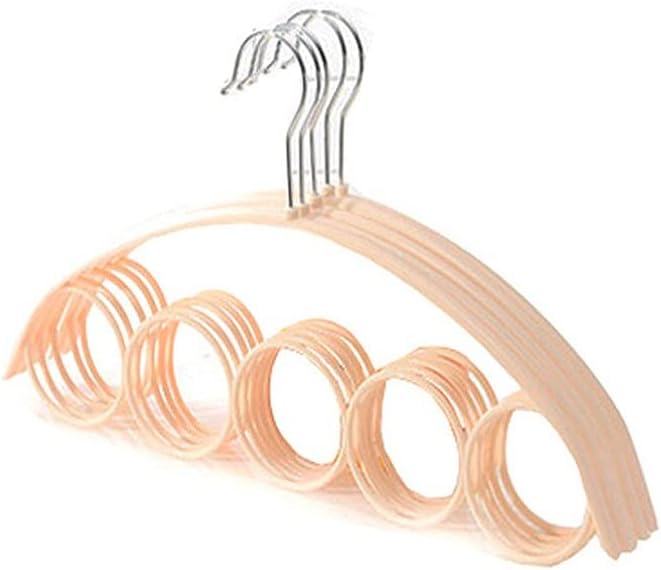 5 Piece Scarf Hanger for Scarves Circles Organizer Neck Tie and Belt(Orange)