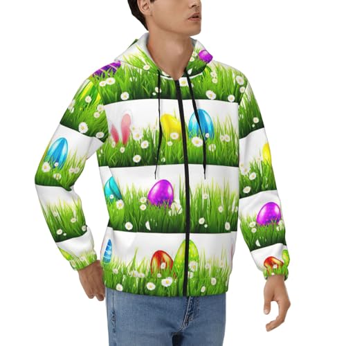 Sweat zippé homme imprimé œuf de Pâques coloré une idée cadeau originale