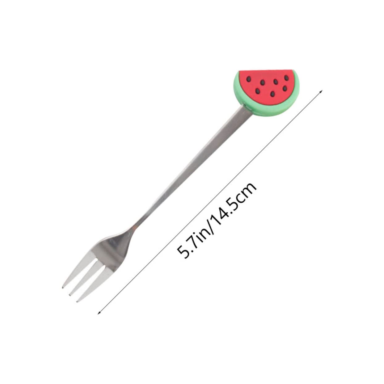 Unomor 4Pcs Stainless Steel Fruit Forks Three Tine Dessert Forks for Salad Cake Snacks Party Tabletop Supplies for Appetizers and Buffets