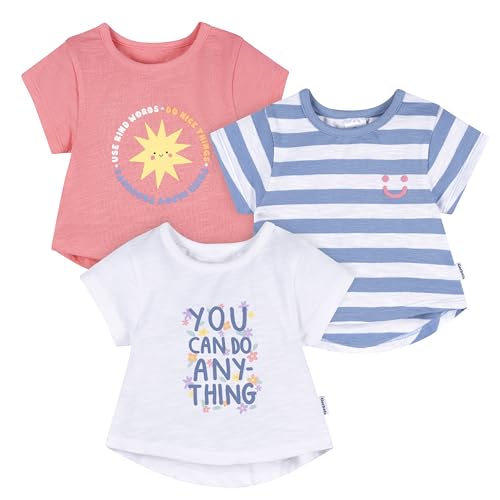 Image of Gerber Baby Girls 3-Pack Short Sleeve Tees