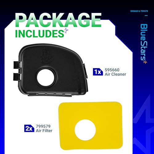 image for BlueStars Premium-quality 595660 Air Cleaner Cover & 2 packs 799579 Ai