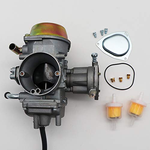Kipa Carburetor For Yamaha Rhino 660 Yfm660 Yxr660Fa Yxr660Fse Yxr660Fh Yxr660 Hunter Utv Atv 2004 2005 2006 2007 Replace Oem Part Number 5Km-14901-00-00 2Pcs New Main Jets & 2Pcs Fuel Filters #TOP4