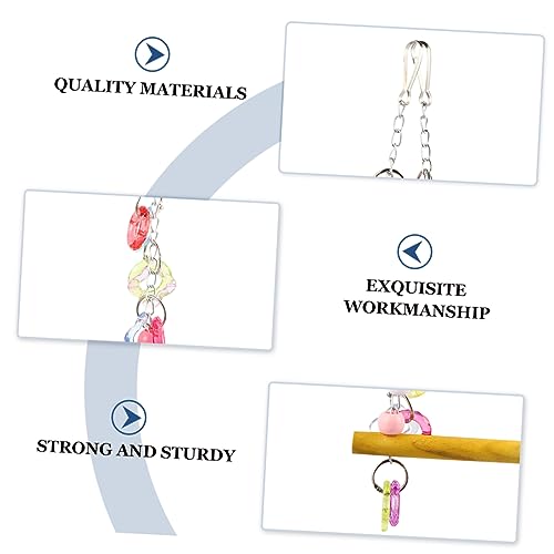 YARNOW Parrot Swing Toy Pet Bird Swing Pet Parrots Swing Stand Parrots Swing Chewing Toy Bird Swing Stand Pet Parrots Cage Swing Bird Hanging Swing Bird Parrots Swing Stand - Image 3