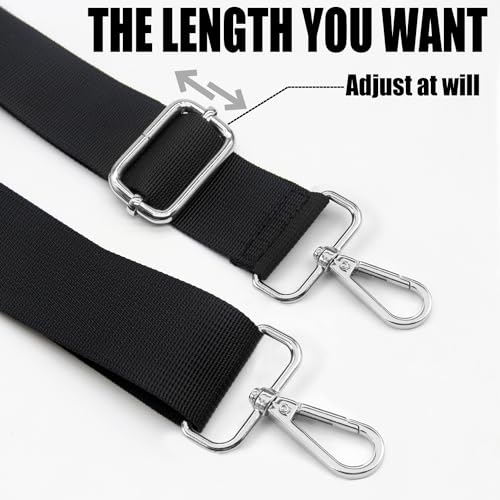 Image of Purse Strap Replacement Belt Shoulder Adjustable Wide Guitar Straps for Crossbody Bag Handbag 1.5 inch Balck