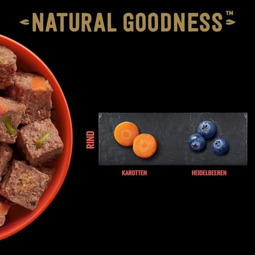 Cesar Natural Goodness Premium Hunde Nassfutter in der Schale Terrine Getreidefrei Superfoods mit Rind 16x100g