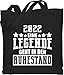 Shirtracer Rentner Geschenk Rente - 2022 - Eine Legende geht in den Ruhestand - Unisize - Schwarz - stoffbeutel ruhestand - WM101 - Stoffbeutel aus Baumwolle Jutebeutel lange Henkel