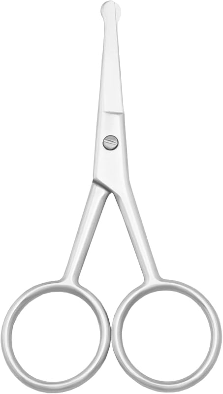 Tesoura de precisão Motanar para pelos faciais, sobrancelhas, nariz e orelhas, lâminas retas, 9,91 cm