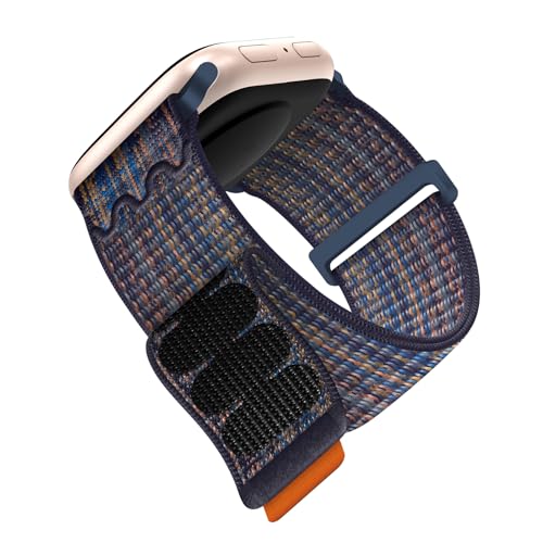 Nylon Band Compatible with Apple Watch Band 38mm 40mm 41mm 42mm 44mm 45mm 49mm for Men Women, Sport...