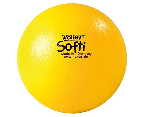 Volley Softbälle SOFTI mit Elefantenhaut, Ø ca. 16 cm Gewicht ca. 65 g, Farbe gelb, Sprungverhalten o Cover