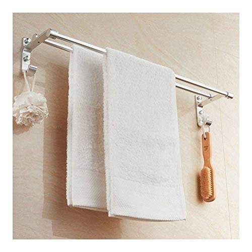 IUYJVR Barra de Toalla Barra de Toalla para radiador Vertical Organización de Ducha de baño de 2 Niveles Soporte para Colgador de Toallas Doble para baño montado en la Pared con Tornillos AW E-6 (T