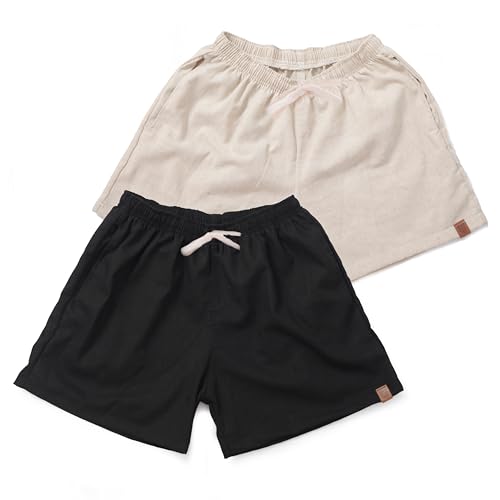 Kit 2 Short De Linho Masculino Básico Mauricinho Premium Lavado De Short Linho Praia