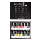 Elan Gouache Farben Set, 24x Premium Gouache Farben Tuben 12ml, Premium...