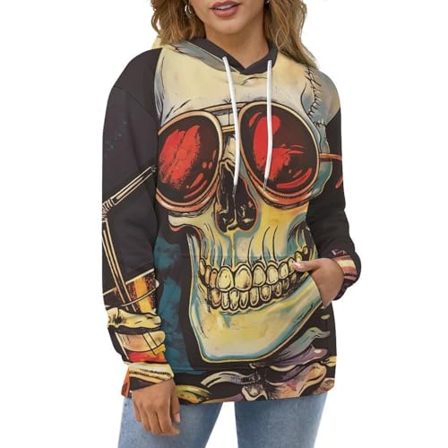 Pullover squelette et boisson sweat confortable contre le froid de taille S - 2