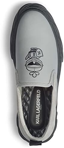 Karl Lagerfeld Paris Men's Slip on Sneaker, Grey, 8.5 | Image 3