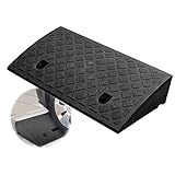 Gdmokle Rampe D'accès Caoutchouc Bordure Finition Antidérapante, Portable Utilisé dans Les Fauteuils Roulants, Les Scooters, Les Motos RT Les Automobiles, 50x27x7cm (Couleur : Noir)