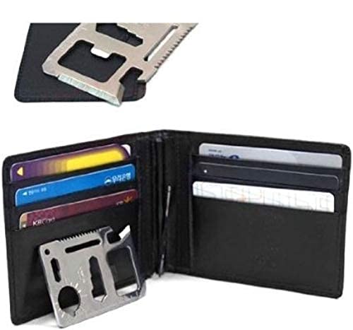 Image of Multi-Purpose 11 in 1 Credit Card Size Wallet Ninja Pocket Tool Small Silver
