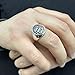 Takilingo 925 Sterling Silver Engraved The Seal of The Prophet Muhammad Signet Arabic Shahada Muslim Islamic Men's Ring Messenger of God Ring (8.5)
