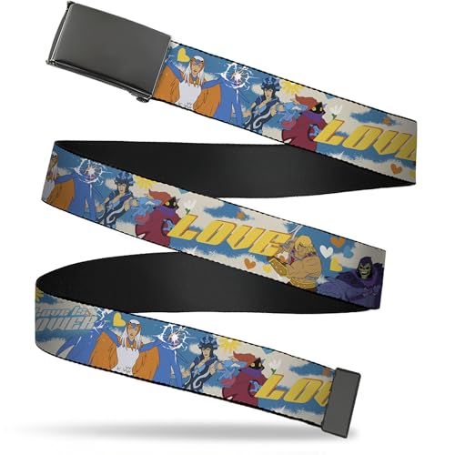 Buckle-Down Masters of the Universe Flip Web Belt MOTU Love Is Power Heroes and Villains