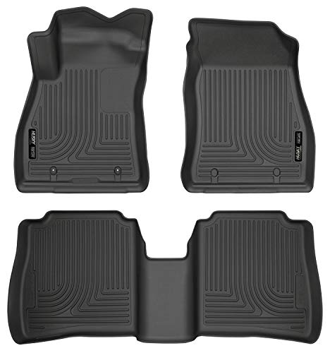 Husky Liners Weatherbeater Floor Mats | Fits 2014-2019 Nissan Sentra | Front & 2nd Row, 3-pc Black - 95631