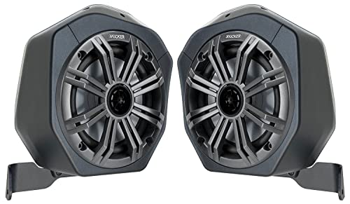 SSV Works 2021-2026 Ford Bronco 4-Door Rear Speaker Pod Upgrade 6.5' Weatherproof Plug & Play Roll Cage Mount Speaker Pods w/Kicker KM 195w Speakers - 220-BR-B65K